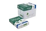 VIVUS 100 Druckerpapier, DIN A4, RECYCLINGPAPIER, 80 g/m², 2500 Stück, 5 Packungen mit 500, Weiß