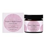 Triple C-Feuchtigkeitsfeuchtigkeitshelle Nachtcreme, Feuchtigkeitsspendende Gesichtsfeuchtigkeitscreme, Hellende Gesichtscreme, Anti-Aging, Sanft Auf Haut, Kompakt Und Tragbar, 4,9 X 4,9 X 5,1 Cm, Für