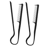 FOMIYES 2 Stück V Förmiger Haarspangenkamm Kämme Haarverlängerungsbürste Haarglätterbürste Taschenkamm Haartrocknerbürste Entwirrungskamm Haarkamm Glatthaarformer Kunststoff