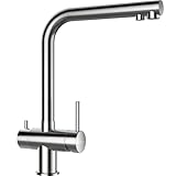 SCHOCK Küchenarmatur VITUS – Hochdruck Armatur aus Edelstahl mit Festauslauf und Standard Norm-Anschlüssen