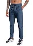 Boyzn Herren Wanderhose Atmungsaktive Jogginghose für Herren Schnelltrocknend Wasserdicht Outdoorhose UPF 50+ Trekkinghose Leichte Sportshose Trainingshose Laufhose mit Reißverschlusstaschen Navy-2XL