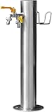 Wassersäule Garten Wasserzapfsäule Edelstahl Frostsicherer Außenwasserhahn Wasserzapfstelle Auslaufhahn Wasserentnahmestelle,N(Size:86cm/34in)