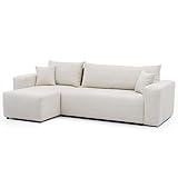 GREKPOL Sofa mit Schlaffunktion 145x248 Sofa 3 Sitzer - Ecksofa mit Schlaffunktion und Bettkasten - Schlafsofa mit Bettkasten - Wohnzimmer Couch