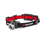 Ledlenser H8R, LED Stirnlampe, 600 Lumen, bis zu 120h Laufzeit, rotes Rücklicht, inkl. Akku, aufladbar, Box-Verpackung