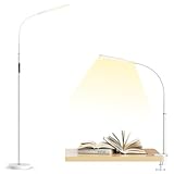 anyts Stehlampe Dimmbar LED Stehlampe Wohnzimmer Stehleuchte mit 3 Verwendungen als schreibtischlampe/stehlampe/klemmbar architektenlampe