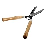 Yardenfun Baumschere Gartenschere mit Holzgriff Hochkohlenstoffstahl Zaunschere Astschere für Gartenarbeiten Rutschfeste Griffe Rostfrei und Langlebig