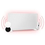 oneConcept Elektroheizung, Ölradiator für Schnelle Wärme, Heizung Elektrisch zur Wandmontage, Mobiler Heizkörper mit Thermostat, Leiser Öl-Radiator Energiesparend, Heizgeräte 1000 Watt