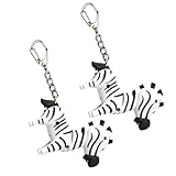 OUNONA 2 Stück LED Schlüsselanhänger Zebra Form mit Leuchtendem Taschenlampe Anhänger Kreativer Schlüssel Taschenanhänger Geeignet für Party und Alltag Zufälliger Stil
