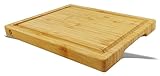 bestbambus Deluxe Schneidebrettchen S im Nature-Look, 25 x 18 x 1,9 cm