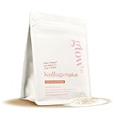 Glow25® Collagen Plus [225g] - Kollagen Hydrolysat mit Vitamin C, Zink und Biotin - Peptide Typ 1 und 3 - Gute Löslichkeit - Neutral
