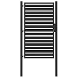 vidaXL Gartentor Abschließbar Schwarz 100x150 cm Aluminium, Zauntor, Zauntür, Gartentor Aluminium, Gartentür, Gartentor Metall