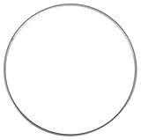 RAYHER HOBBY RAYHER HOBBY Rayher 2505322 Metallring, silber beschichtet, 25 cm ø, Stärke ca. 3,5 mm, Drahtring zum Basteln, für Wickeltechnik, Traumfänger Ring, Makramee Ring, Floristik