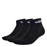 adidas Unisex Think Linear Ankle Socken, 3 Paar Black/White 43-45