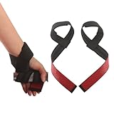 Auriselle Zughilfen Krafttraining Lifting Straps Kreuzheben Gurte Frauen Männer Verstellbarem Klettverschluss Rutschfeste Zughilfen Poignées de Fitness für Krafttraining, Yoga und Reha