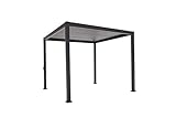 SORARA Das Original Mirador Classic Pavillon 3 x 3 m Wasserdicht - Pergola mit Lamellendach - Aluminium/Stahl terrassenüberdachung - Charcoal Schwarz