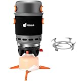 Odoland Rucksack- und Campingkocher Kochsystem, 7-in-1 energiesparendes Kocher-Set, leichter Kochtopf mit Brenner zum Wandern, Trekking, Angeln und Backpacking