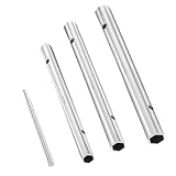Pavlleen Rohr-Steckschlüssel-Set 4-tlg 8x9/10x11/12x13mm mit Drehdorn&Drehstange Werkzeugstahl für Wasserhahn-Montage Nahtlose Hohlschaft-Doppelstecker für Sechskantmuttern&Untertisch ZYT186