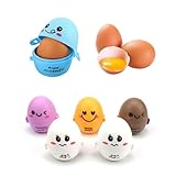 LINTRA 6 Stück Kunststoff Eierdose, Eiförmiges Design Eier Eierbox für Reisen, Tragbarer Eier Aufbewahrungsbox, 5 Farben Kunststoff-Eierkarton für Eier, Süßigkeiten, Schokolade