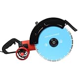 Elektrische Betonsäge, Betontrennsäge mit Sägeblatt und Rollender Umlenkrolle, 4800W 3800U/min Betonschneider Steinschneider Steintrennmaschine Ziegelsteinmaschine, Einstellbare Max Tiefe 135mm