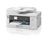 Brother MFC-J5340DW 4-in-1 Farbtintenstrahl-Multifunktionsgerät (250 Blatt Papierkassette, Drucker, Scanner, Kopierer, Fax), Weiß, Mittel