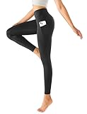 Yogaration Leggings Damen High Waist Alltag, Yogahose Damen Lang mit Taschen, Sporthose Laufhose Activewear Wolkenweich für Damen Blickdicht, Bauchweg, Gebürstet