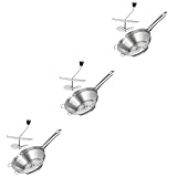 OUNONA 3 Stk stampfer aus edelstahl manuelle zitruspresse Obstsaftpresse Entsafter-Maschinen Hochleistungs-Kartoffelstampfer-Küchenwerkzeug Schleifer Ketchup Kartoffelpresse Obststampfer