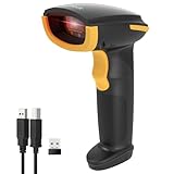 Inateck Barcode Scanner Kabellos, 1D Handscanner Bluetooth, 3-in-1 Handscanner mit Bluetooth / 2,4 GHz und Kabel, 1 Ladung in 3 Monaten, mit App und SDK, BCST-21
