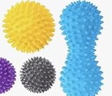 Massagebälle Faszienball 3er Set, Lgelball Fußmassage Roller, Erdnuss Massageball, Spiked Massage Ball Hart, Noppenball, Stress Reflexologie für Rücken Beine Füße Hände