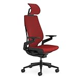 Steelcase Gesture Ergonomischer Bürostuhl mit 360° Armlehnen, 3D-Live Back Lumbalstütze, anpassbarer Kopfstütze Scarlet/Rot, 66 x 62.5 x 107