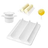 Penitue Cake-Pop-Ausstecher und -Stopfer mit Tablett-Set, ABS Nicht 3D-Gedruckt Rundes Cake-Pop-Form-Set mit 100 Papierstäbchen DIY-Schokoladendesserts Heimbacken Hochzeits- und Party-Leckereien