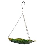 BUGUUYO Outdoor Wetterfeste Vogel futterstation aus Robustem Eisen Hängender Vogelfutterspender mit Plattform Langlebiger Wildvögel Futterhalter als Dekoratives Garten zubehör