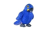 Wild Republic Rainforest Hyazinthara, Plüschtier, 11.4 cm, Plüschspielzeug, Füllung aus recycelten Wasserflaschen, umweltfreundlich, Hyacinth Macaw