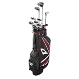 WILSON Deep Red Tour Komplettes Golf-Set für Herren, Rechtshänder, Regular, Wagen