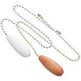 VILLFUL 2 Stück Dekorative Zugkettenverlängerungen aus Naturholz für Deckenventilatoren und Lampen Kompatibel mit Ventilator Zugschaltern Langlebig und Benutzerfreundlich für Wohnzimmer