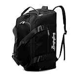 Zimoer 40L Sporttasche Trainingstasche Rucksack Damen Herren Reisetasche mit Schuhfach Nassfach Wasserdicht Sportbeutel Schwimmtasche Weekender Travel Gym Tasche Duffle Bag (Schwarz)