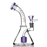 Glas-Bong 8' Glas-Wasserpfeife Becher-Bong Mini-Shisha 5mm dick Mini-Bong (lila)