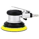 Exzenterschleifer Druckluft 125mm, Mini Polierer Professional Schleifmaschine Set, 10000 U/min (Silber 125mm)