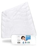 Bettdecke 155x220, Große Ganzjahresdecke mit Feuchtigkeitsmanagement und Hygieneausrüstung für Allergiker, Extra weich und atmungsaktiv, Nachhaltige Stepp-Decke BLANCO, Weiche Duvet 155 x 220 cm