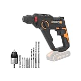 WORX WX391.9 Akku-Bohrhammer 20V, 13mm Bohrleistung, 1150 U/min, 6400 bpm, 1,2J Schlagenergie, PowerShare Akku kompatibel, ohne Akku & Ladegerät (leicht & ergonomisches Design für präzise Arbeit)