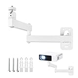 lemgyiamz Faltbare Beamer Wandhalterung, Beamer Halterung Wand mit 360° Schwenkarm, Multi-Winkel Verstellbare Projector Stand, Beamer Halterung Decke für Heimkino, Spielzimmer, BüRo