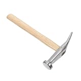 GLEAVI Schuhherstellungshammer aus Stahl mit Holzgriff 9,4 Zoll Tragbarer Reparaturhammer für Sohlen und Obermaterial Geeignet für Heimwerker und Profis