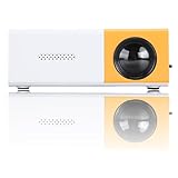 Mini LED Projektor, 1080P Full HD Heimkino Filmprojektor für 24 bis 60 Zoll Projektionsgröße, tragbarer Outdoor-Reiseprojektor mit mehreren Anschlüssen für Telefon Tablet (US