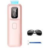 TIIMAGIC IPL Geräte Haarentfernung Laser - Schmerzfreie IPL Haarentfernungsgerät mit 9 Energiestufen 999,900 Lichtimpulse für Zuhause, Körper, Gesicht, Bikinizone und Achselhöhlen Hellrosa