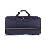 Travelite Trolley Reisetasche mit Rollen groß, erweiterbares Volumen, Basics, Weichgepäck Rolltasche mit Dehnfalte, 70 cm, 98-119 Liter