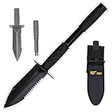 Xforst Grabungsmesser mit Verlängerungsfunktion, Hand Schaufel, Metalldetektor Zubehör, Digger Schaufel, Hori Hori. Mit Messskala und Gürtelbefestigung. X-GM350 Neu