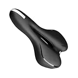 Sattel Für Fahrrad,Silikon Fahrradsattelkissen Weites Design - Stoßdämpfend Belüftet Fahrradsattel Mit Reflexstreifen Für Trekking Mountain Rennrad
