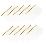 Angoily 10 Stück Aktenordner mit Zugstange Zugstangenmappen Dateiorganisator Dokumente Organisatoren transparente Aktenordner Aktenaufbewahrungsklammern Plastik Yellow