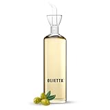 Olietta Ölflasche Tropf- und auslaufsichere aus Glas 500 ml Olivenöl flasche mit Ausgießer - Ölspender zum Ausgießen & Träufeln - Leicht zu reinigen - Öl Dosierflasche