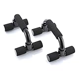 BODYMATE Liegestützgriffe - 2er Set Push-Up Bars - Rutschfeste Griffe Liegestütze - Pushup Bars für Muskeltraining und Krafttraining in schwarz