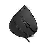 Anker Vertikale Maus Vertical Ergonomic Optical Mouse - USB Kabel Kompatibel, Rechtshänder, Komfort & Stamm Elimination am Hand & Gelenk, 1000/ 1600 DPI, 5 Tasten